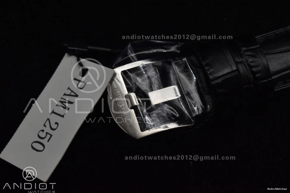 Best 42mm PAM1250 Gray 978 on Leather Dial Edition Due Luminor WaterResistant Strap Black P VSF 0502